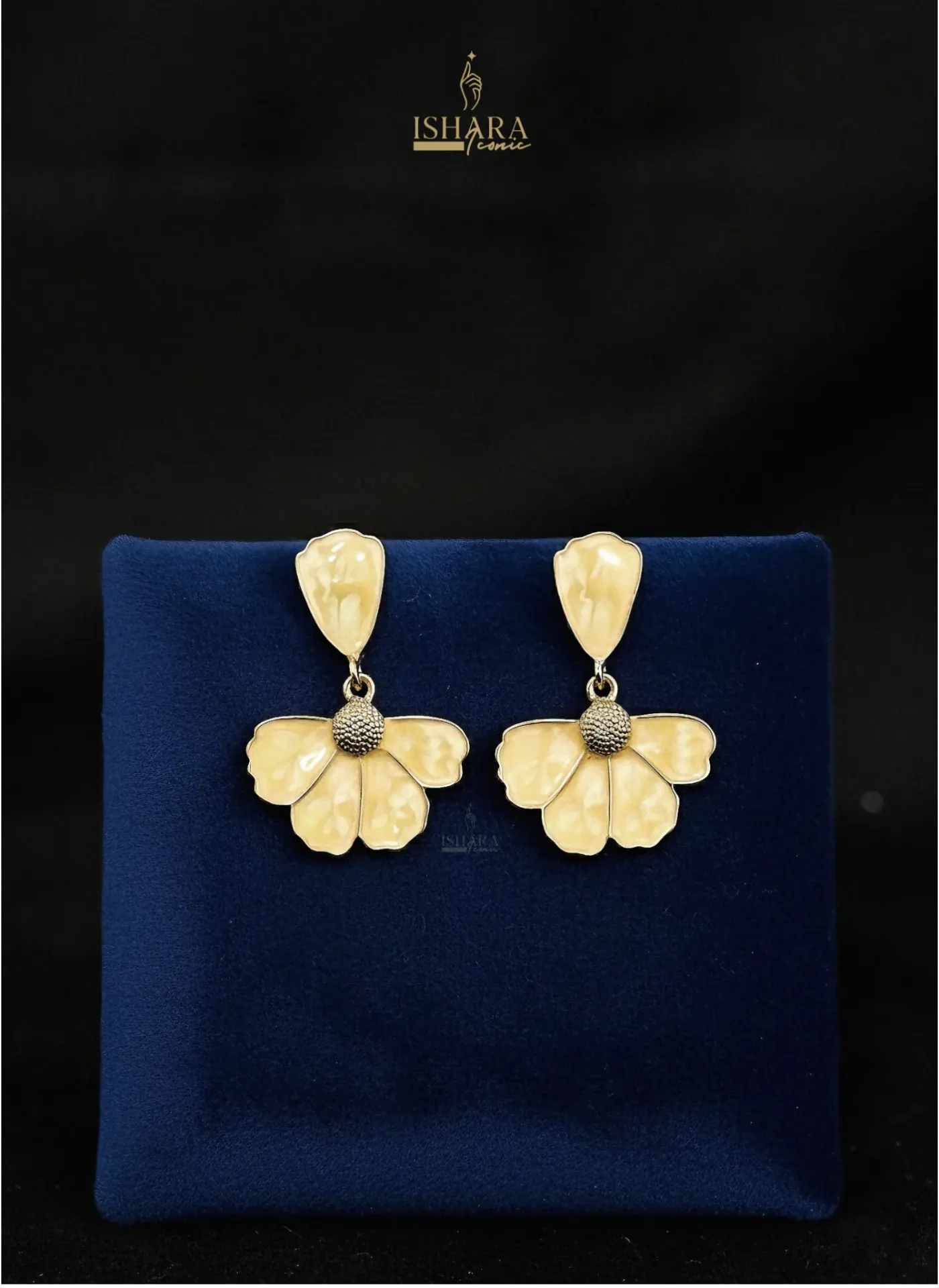 Yellow Flower Resin Earrings