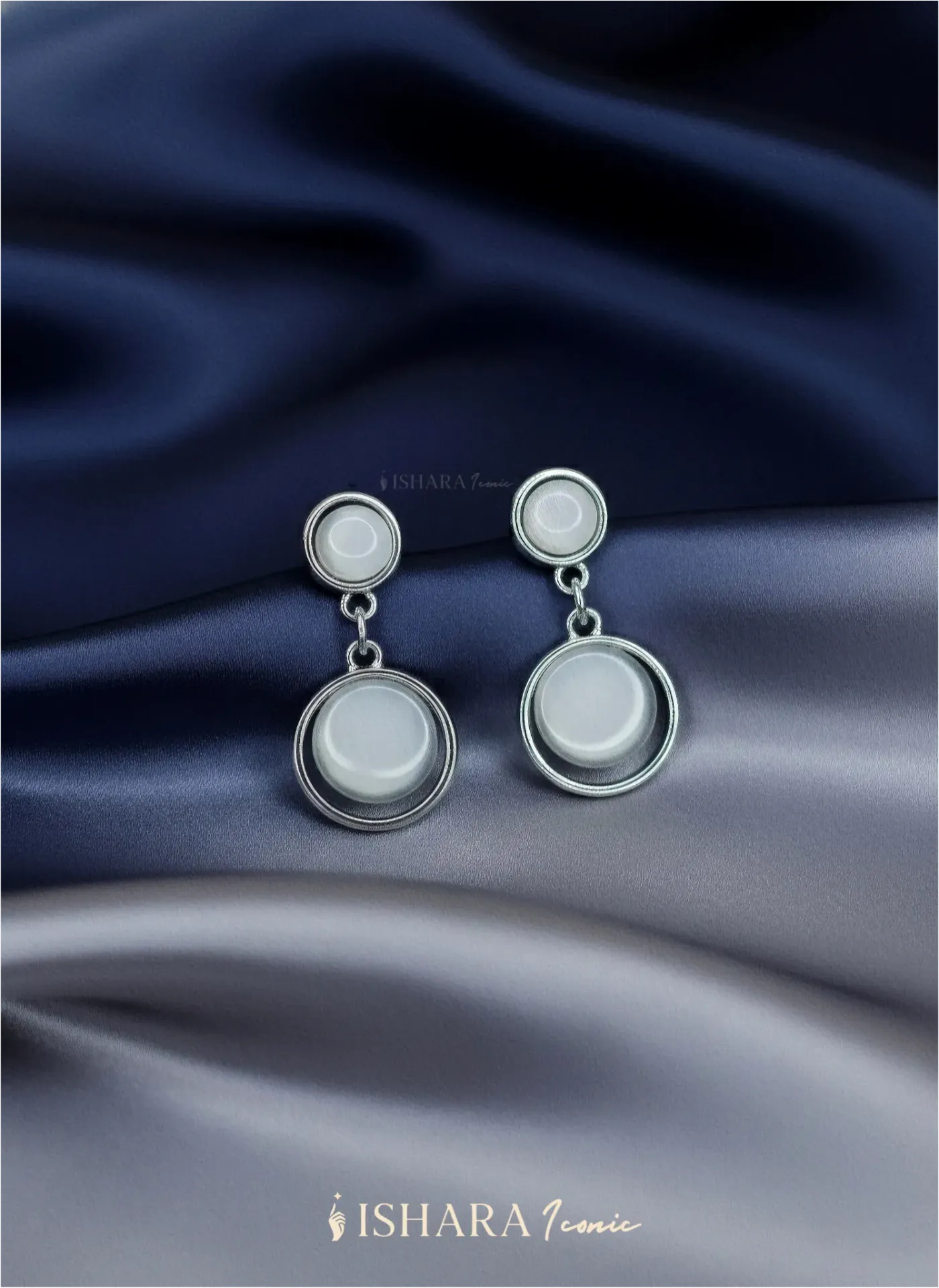 Elegant Round Gold Dangle Earrings