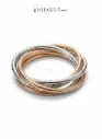 Silver And Rose Gold Spiral Bracelet - Free Size