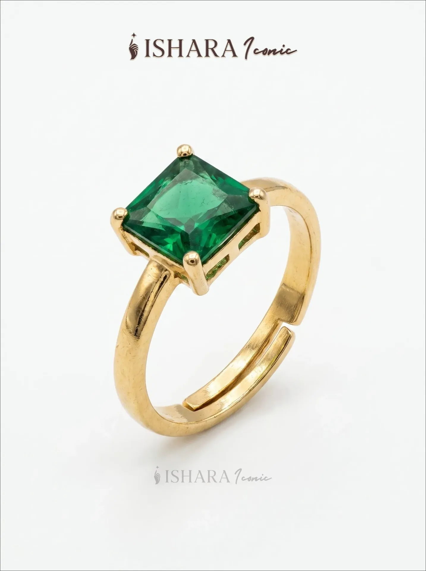 Emerald Green Crystal Ring