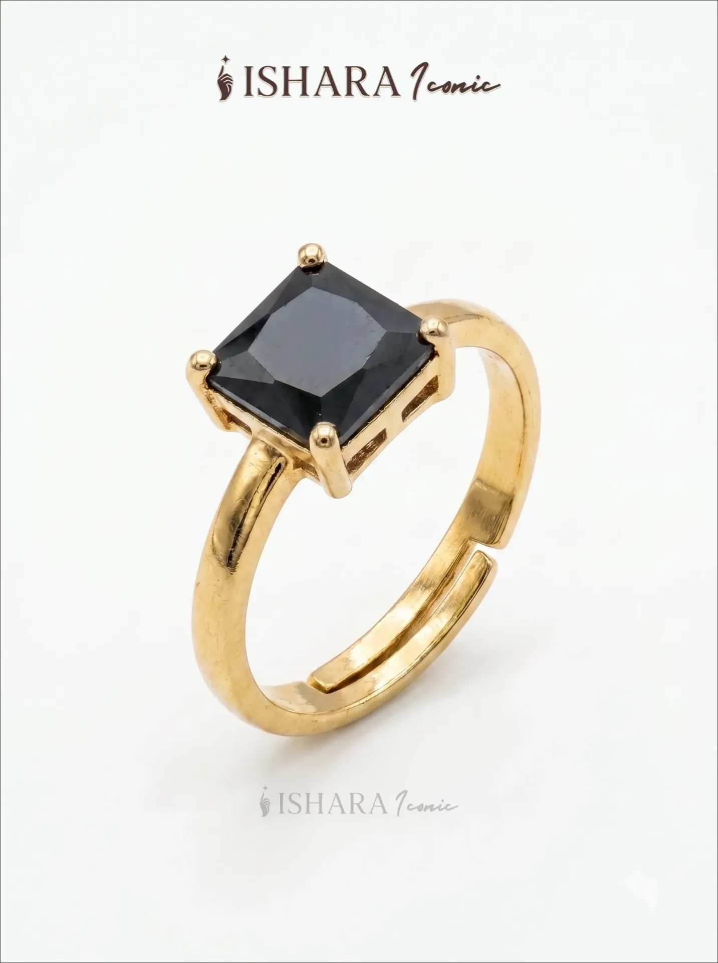 Onyx Black Crystal Ring