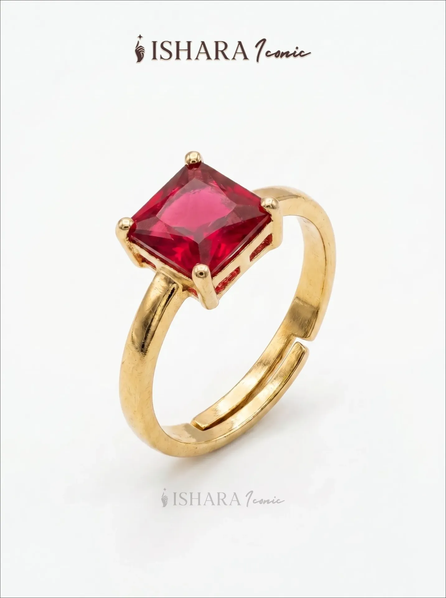 Ruby Red Crystal Ring