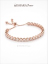Rose Gold Bezel-Set Crystal Bolo Tennis Bracelet